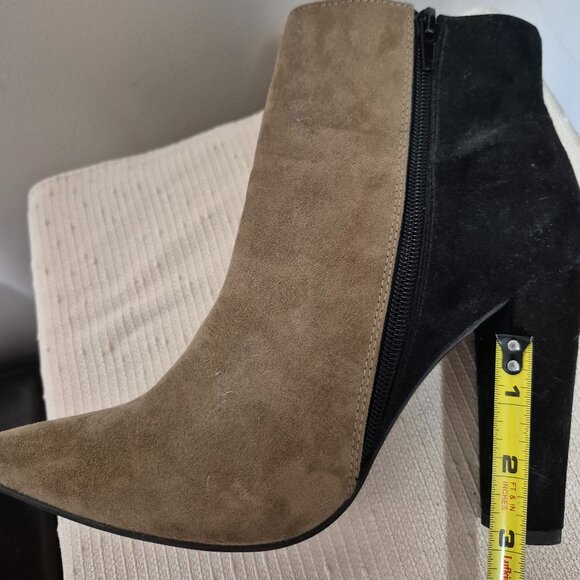 Tri-colour Faux Suede Booties - Picture 12 of 14